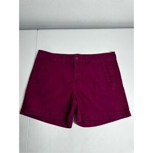Eddie Bauer Women’s Chino Shorts Burgundy Size 14